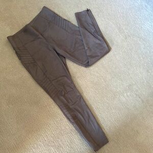 Athleta Moto leggings. Size large. Color taupe
